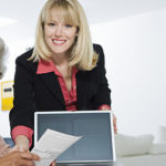 Financial Advisor Assisting Senior Woman